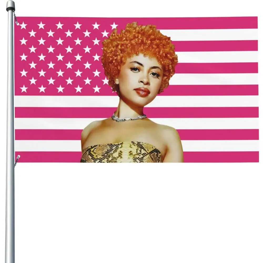 Ice Spice 3x5ft Pink American Tapestry Flag, Outdoor / Room & Dorm Wall Tapestry